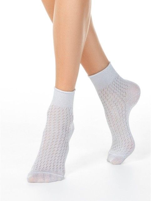 Fishnet socks AJOUR from viscose with lurex