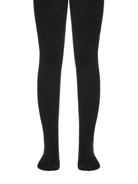 Microfiber tights with embossed pattern 