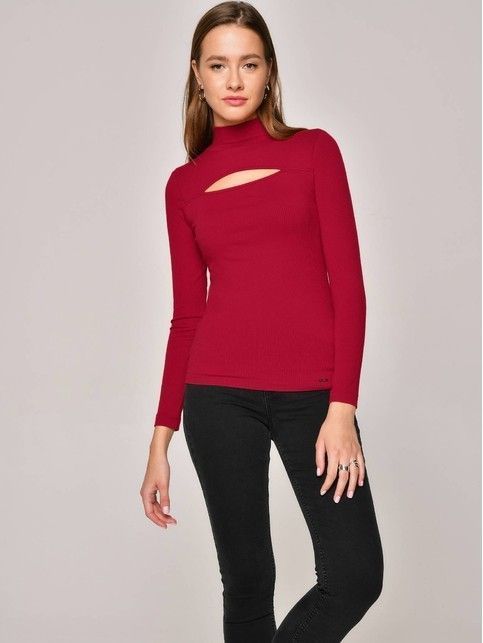 Turtleneck in ribbed neckline LD 1146