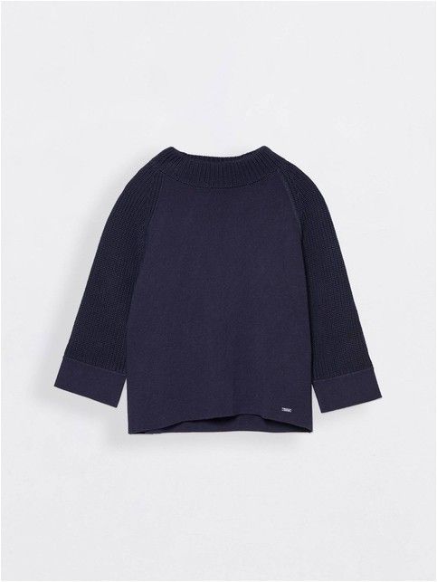 Jumper with flared sleeves in cotton yarn and modal LDK 109