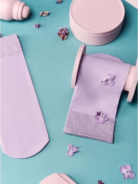 Socks with a wide elastic band FANTASY with lurex