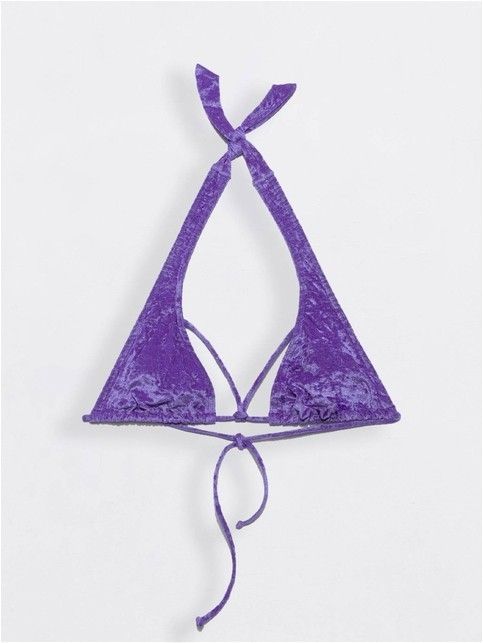 Bodice-halter with soft triangular cups ROXY VELVET