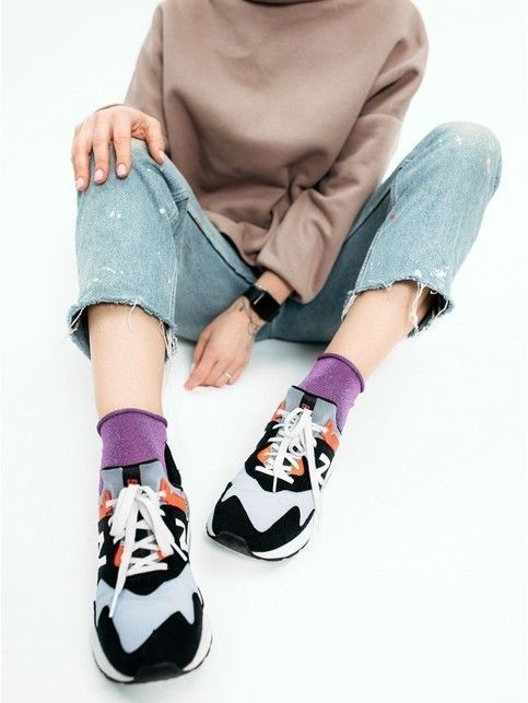 Cotton socks CLASSIC with lurex