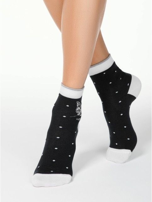 Cotton socks CLASSIC with rhinestones and lurex