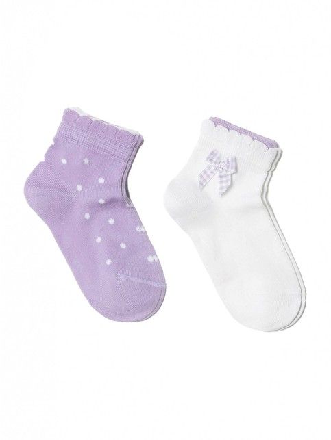 Cotton socks with picot TIP-TOP (2 pairs)