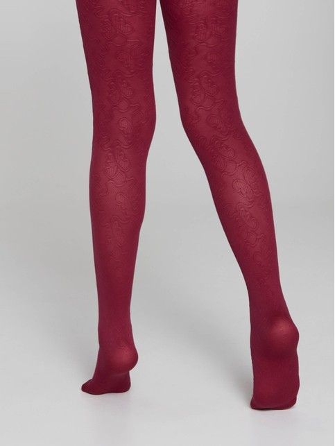 DAISY microfiber tights with embossed pattern