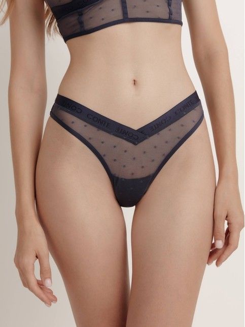 Braziliano V-shaped panties MESH&DOTS LBR 1886