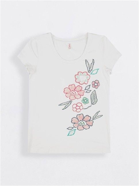T-shirt with a floral pattern LD 741