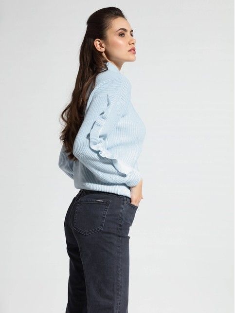 Oversize Italian yarn sweater with merino wool LDK 074