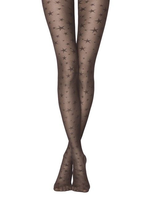 Tights with imitation fine mesh and 