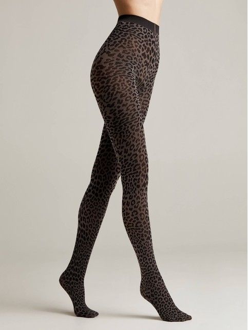 Leopard print tights LEO Lycra®