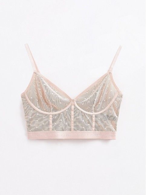 Non-wired bustier MESH&DOTS LBE 2299