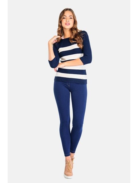 Striped knitted jumper LDK 014