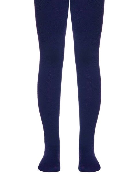 Microfiber tights with embossed pattern 