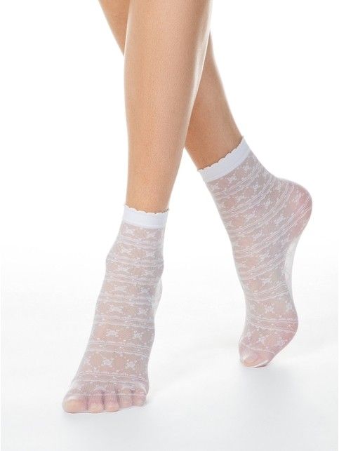 Thin socks FANTASY with openwork pattern