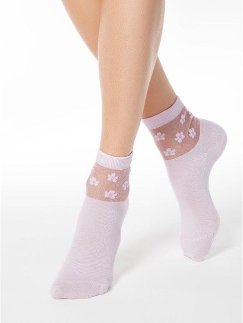 Socks with a transparent mesh insert with a pattern CLASSIC (rete)