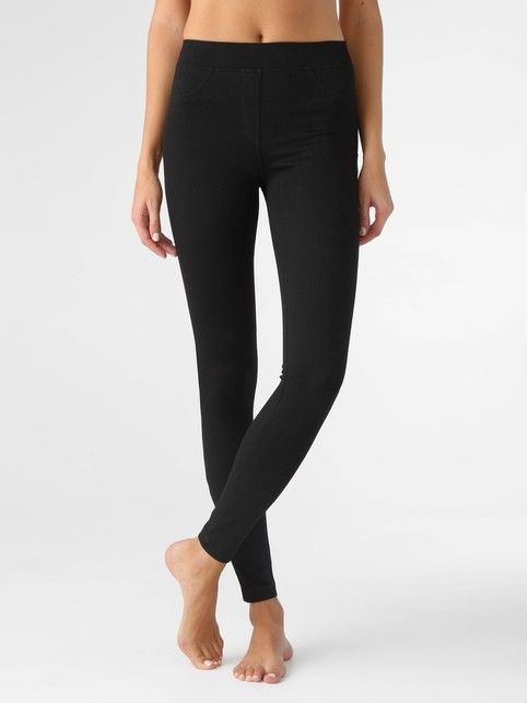 Modeling jeggings with a high rise ALEKSA NEW