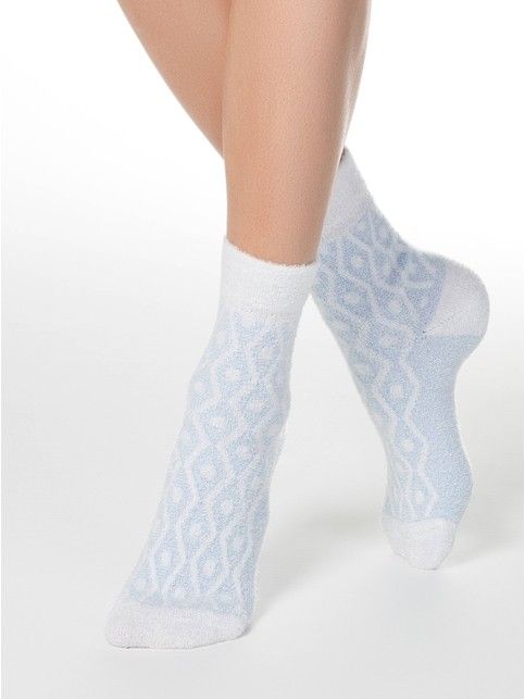 Warm socks COMFORT with a fluffy relief pattern