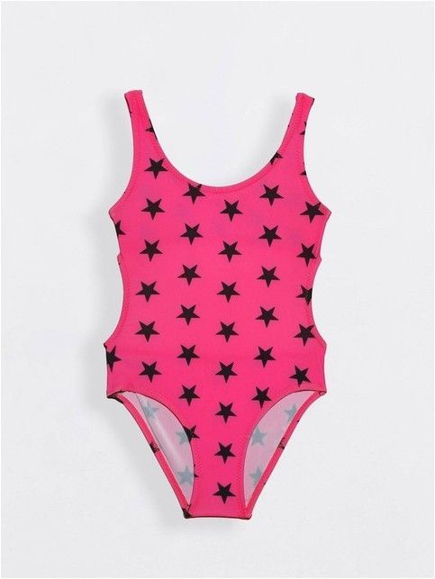 One-piece swimsuit with stars SUPER STAR