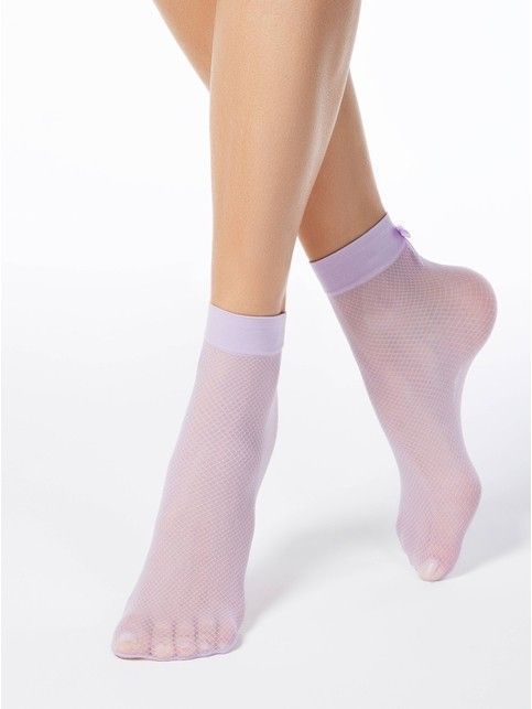 Socks with a decorative bow FANTASY 40