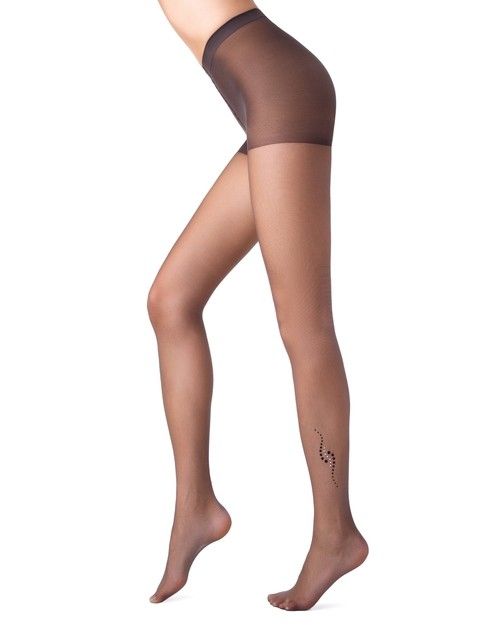 Tights with a tattoo pattern and rhinestones SHAKE Lycra®