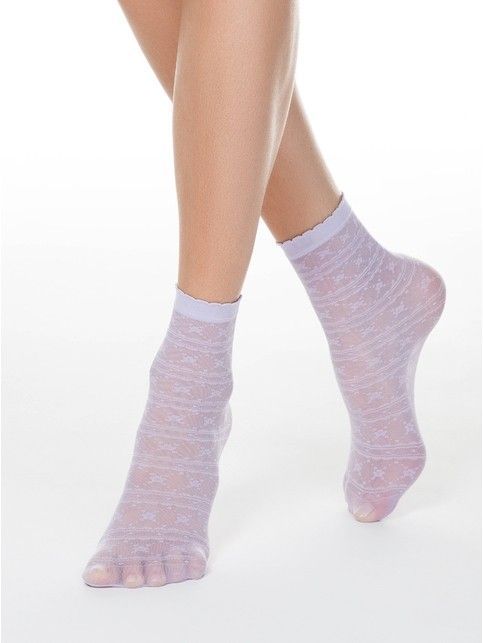Thin socks FANTASY with openwork pattern