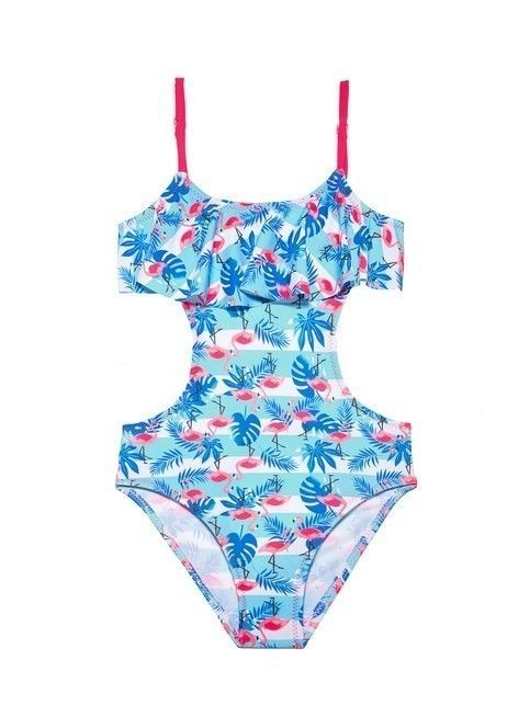 Swimsuit for girls FLAMINGO
