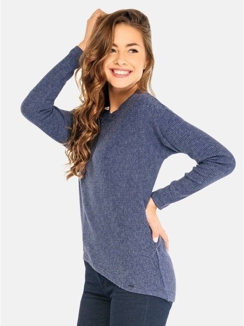Textured jumper with an asymmetric cut LD 675