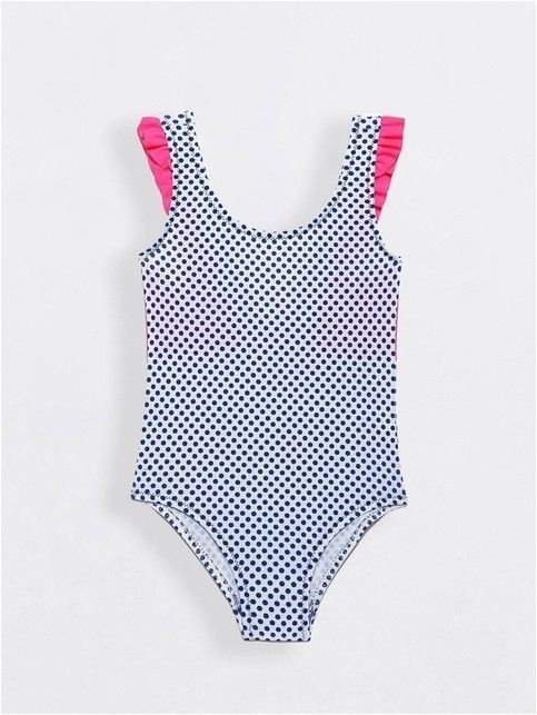 One-piece swimsuit with small polka dots FUN BUBBLE