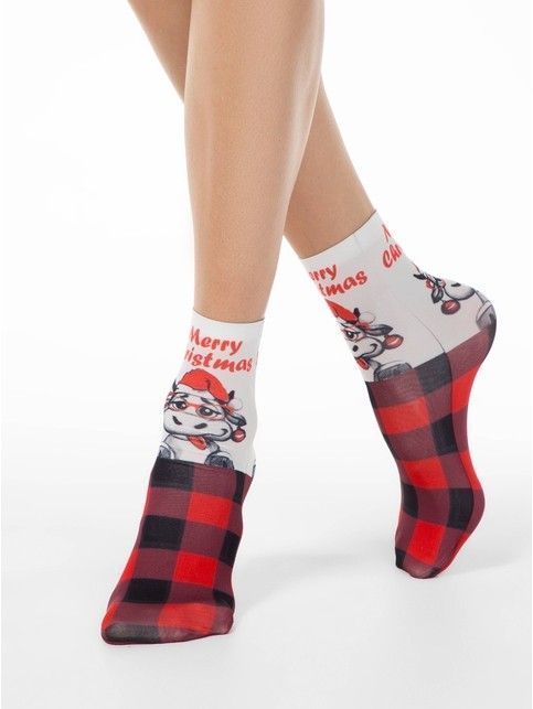 FANTASY 70 socks with Christmas prints