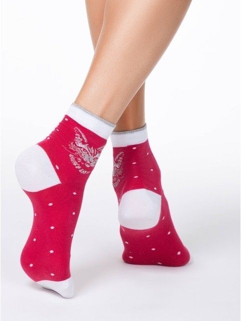Cotton socks CLASSIC with rhinestones and lurex