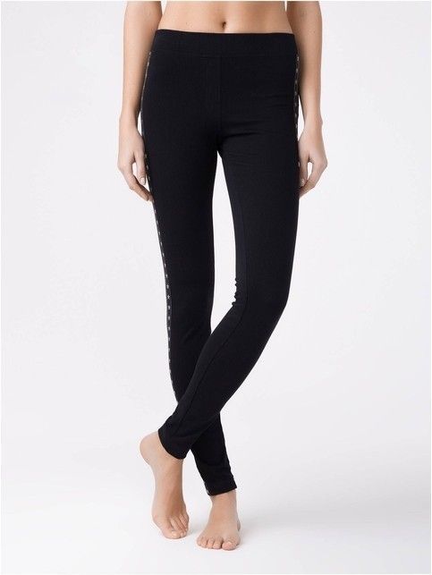 Trendy stretchy jeggings with side stripes HOLLYWOOD