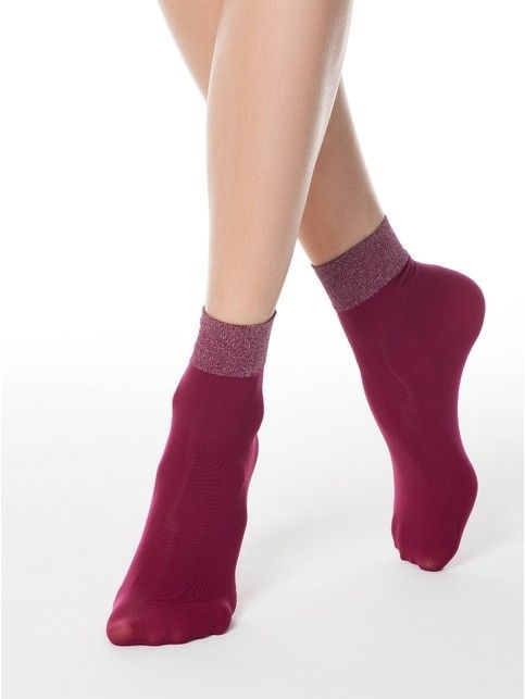 Socks with a wide elastic band FANTASY with lurex