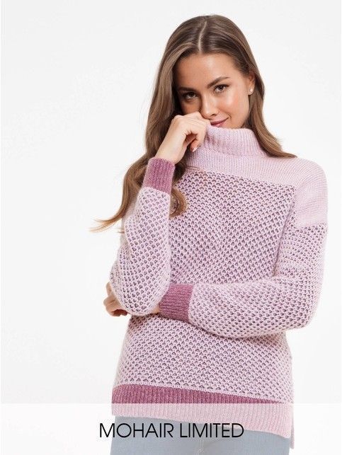 Voluminous yarn jumper with wool and mohair 039