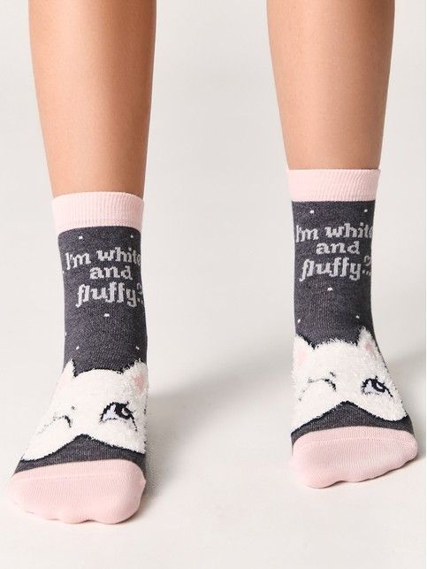 Cotton socks TIP-TOP with a fluffy 