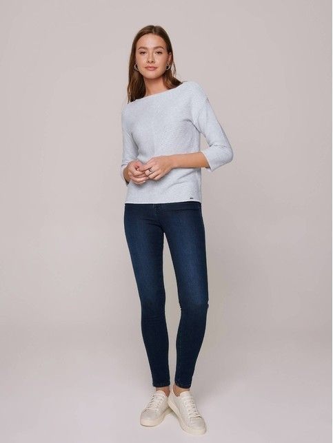 Textured yarn jumper with cotton and modal LDK 103