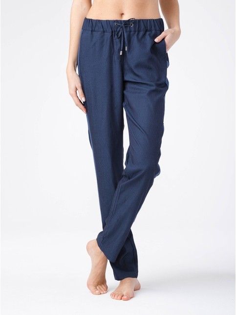 Loose-cut denim trousers with stripes CITY