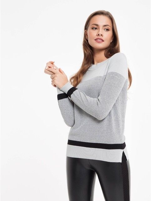 Extra soft textured jumper with a metallic sheen 035