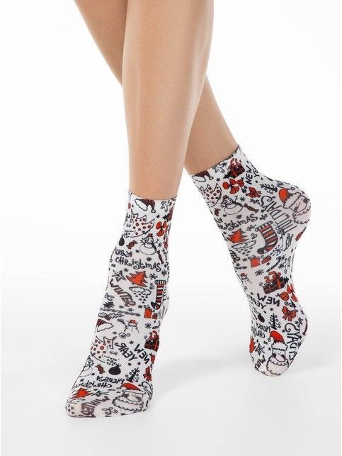 FANTASY 70 socks with Christmas prints