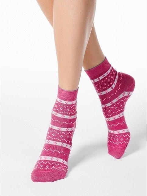 Cotton socks with ornament