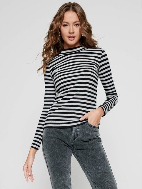 Premium quality viscose striped turtleneck LD 1037