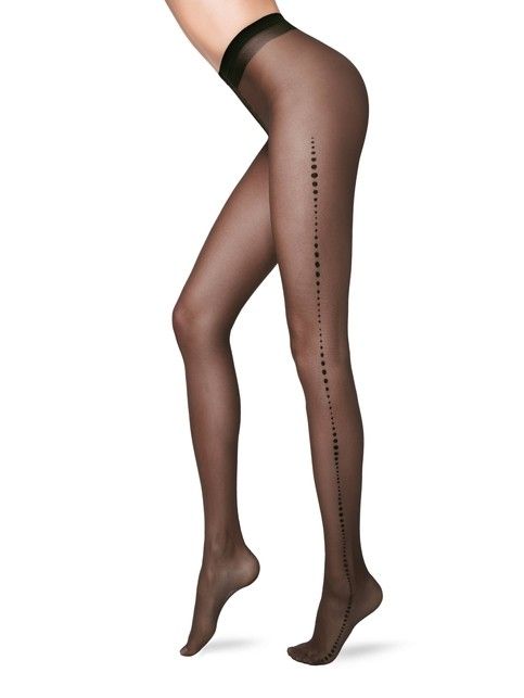 Tights with lampas from points LIRA Lycra®