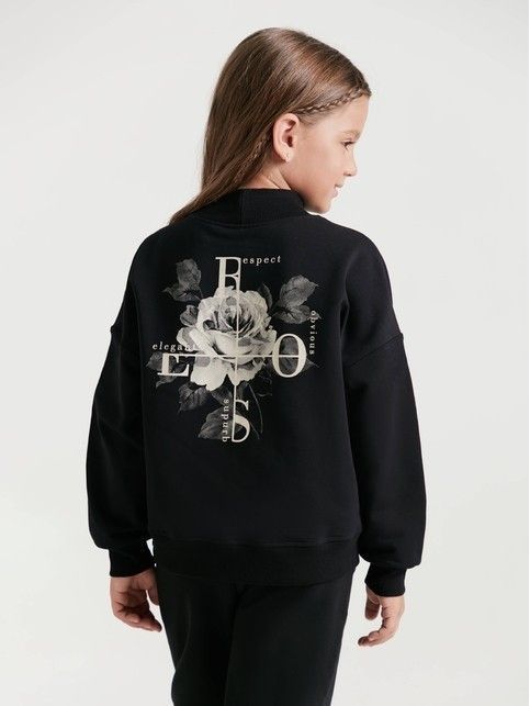 Cotton sweatshirt with a pattern 