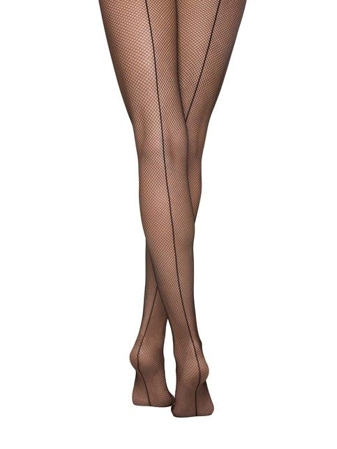 Mesh tights with simulated back seam RETTE SEAM Lycra®