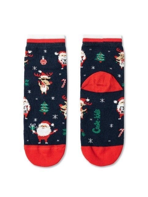 Christmas socks with fluffy thread «Holiday»