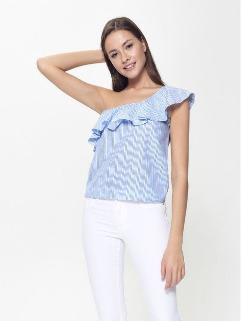 Trendy one shoulder shirt LBL 929