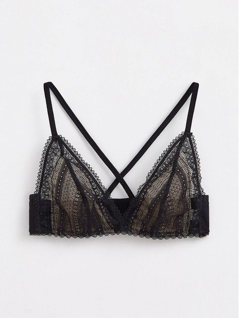 ROMANTIC STORY LBE 1263 Lace and Mesh Triangle Bustier