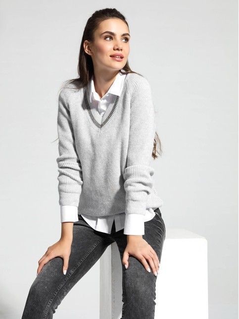 Oversize Italian yarn pullover with cashmere LDK 066