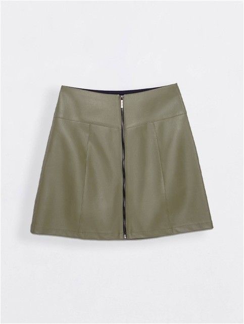Powder-finish A-line mini skirt MOVE