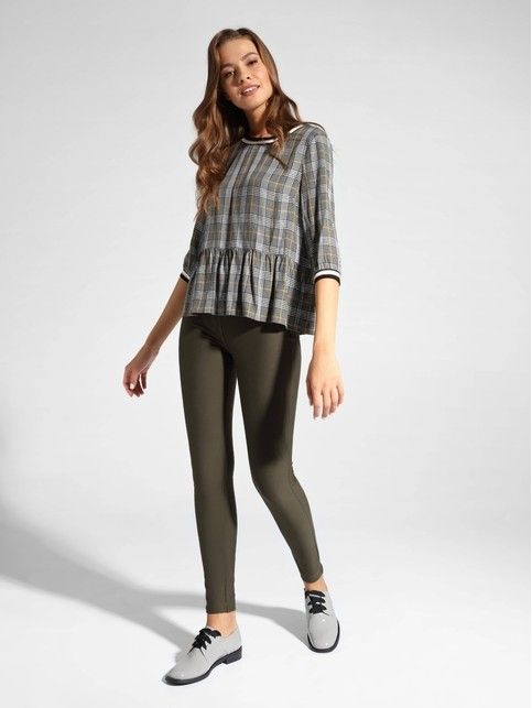 Premium quality viscose plaid blouse LBL 1049